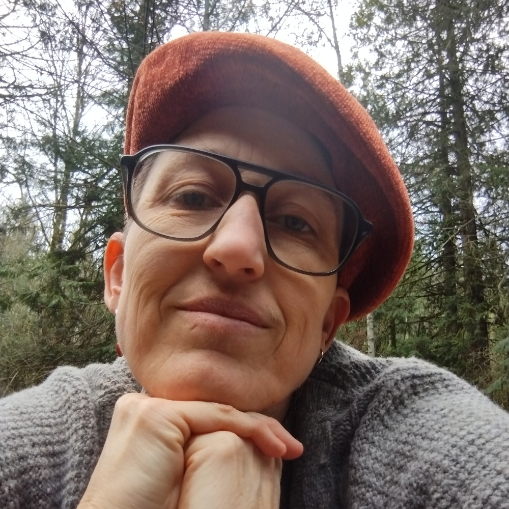Orange Chenille Flat Cap